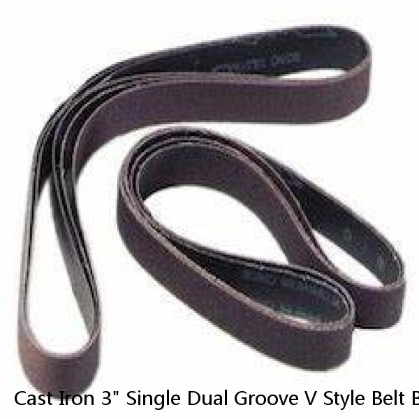 Cast Iron 3" Single Dual Groove V Style Belt B Section 5L Pulley w/ 1" Sheave
